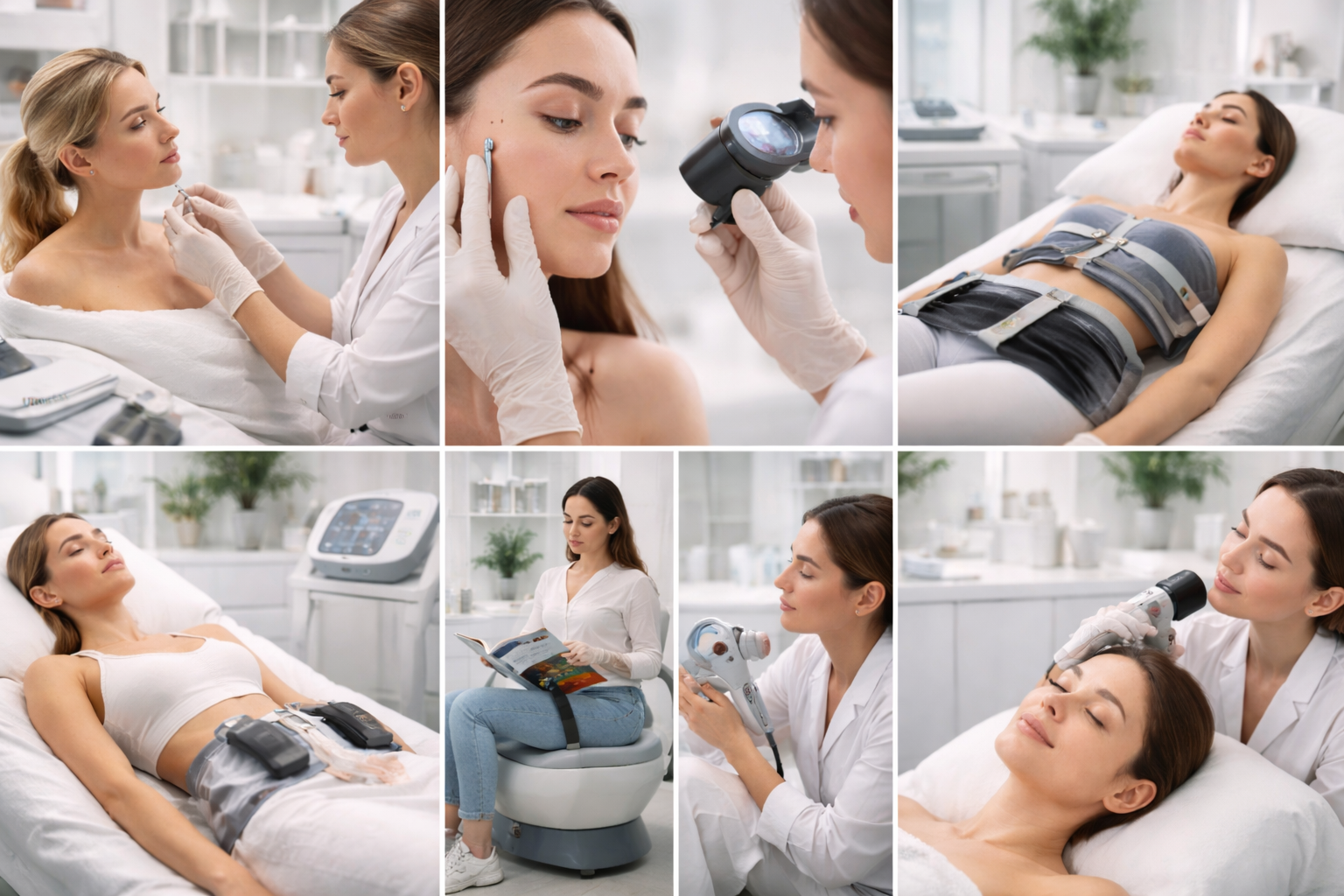 Collage of Aesthetics Care treatments
